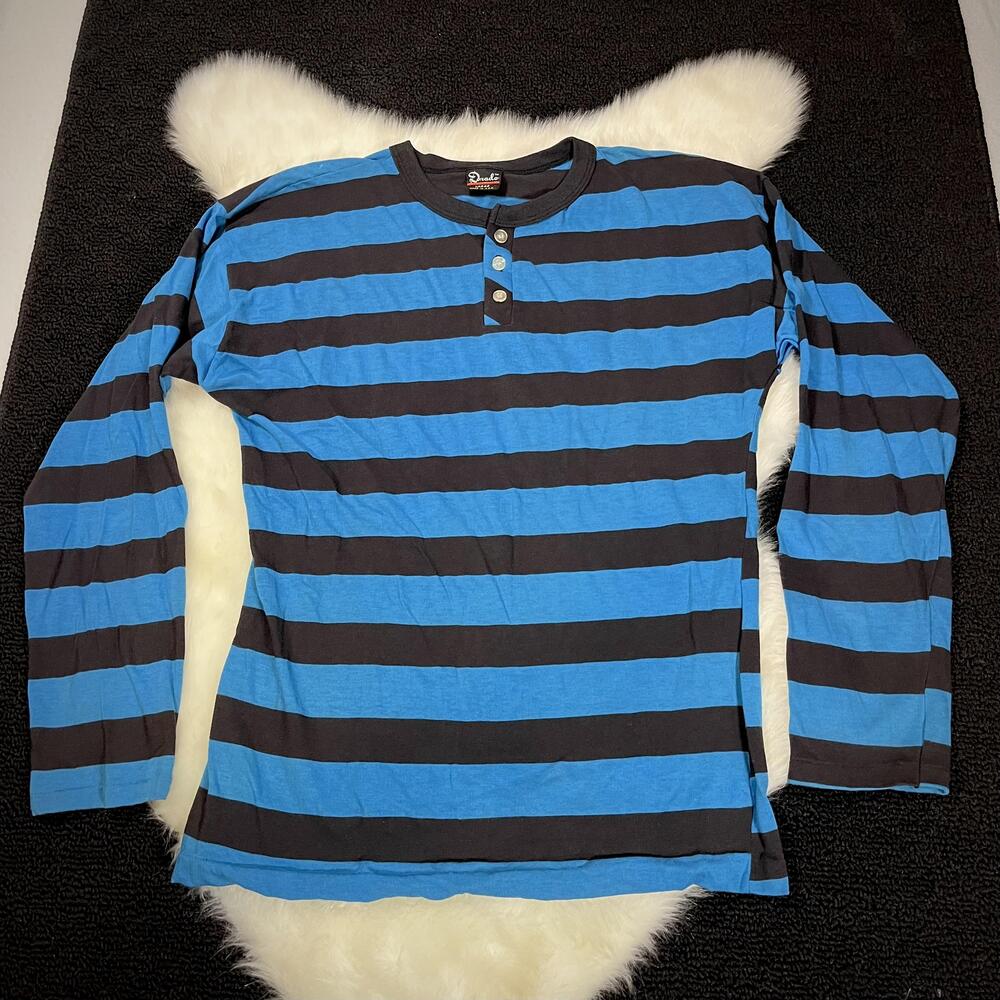 Vintage Dorado Shirt 60s Striped Long Sleeve Henley Made in USA Ocean Pacific OP
